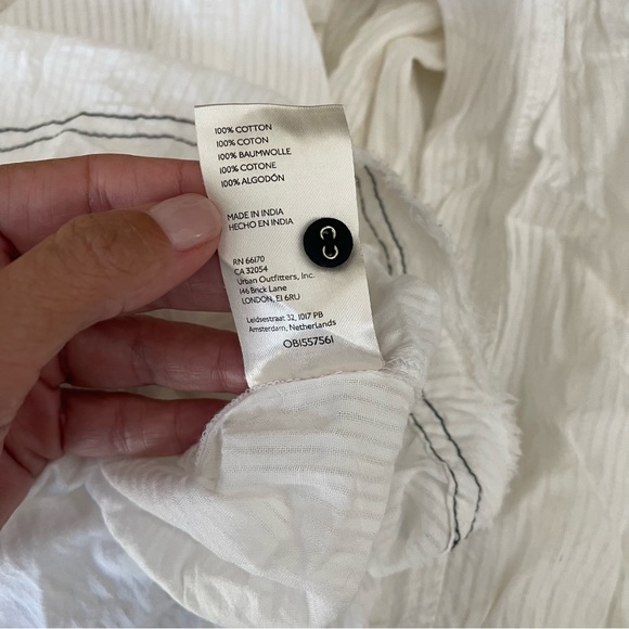 Free People Black Tie Tux Blouse | Small - Picture 14 of 14